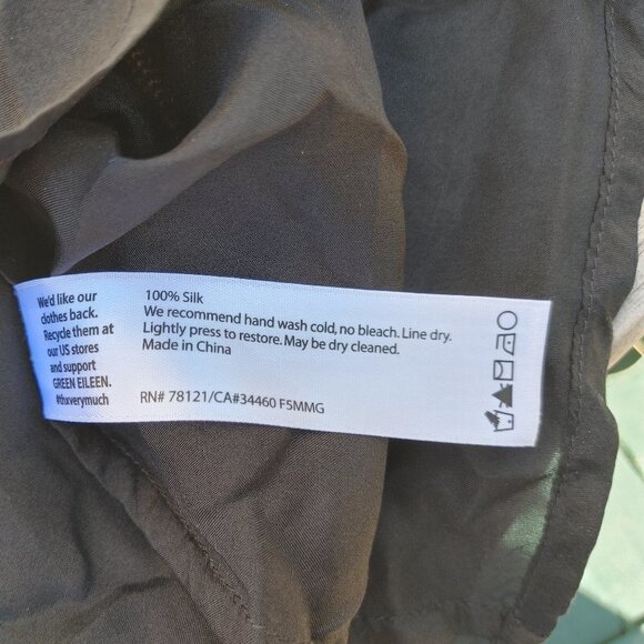 Eileen Fisher Jewel Neck 100% Silk Slip Dress Mesh Cotton Size Small BNWT - Picture 8 of 13